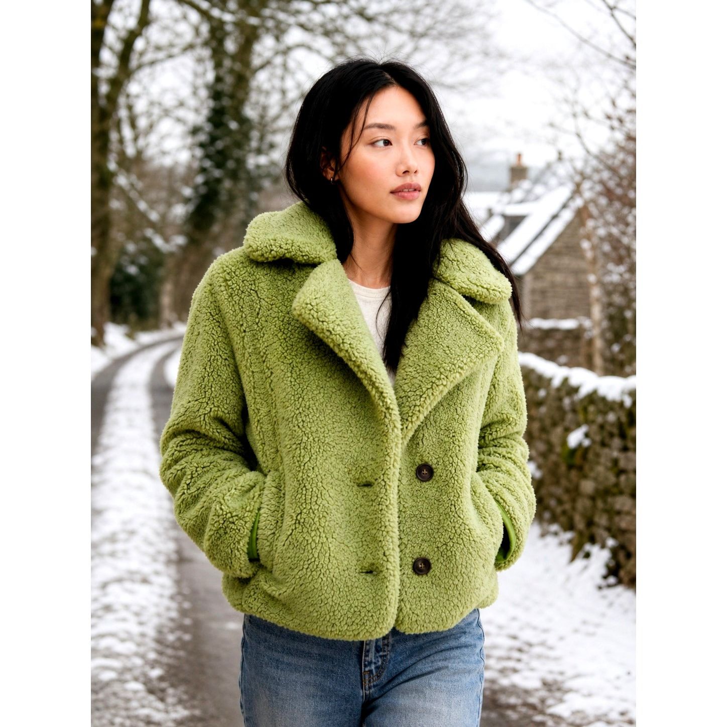 Free People Free People Joplin Cozy Jacket in Greyed Olive size M Size M / US 6-8 / IT 42-44 - 1 Thumbnail