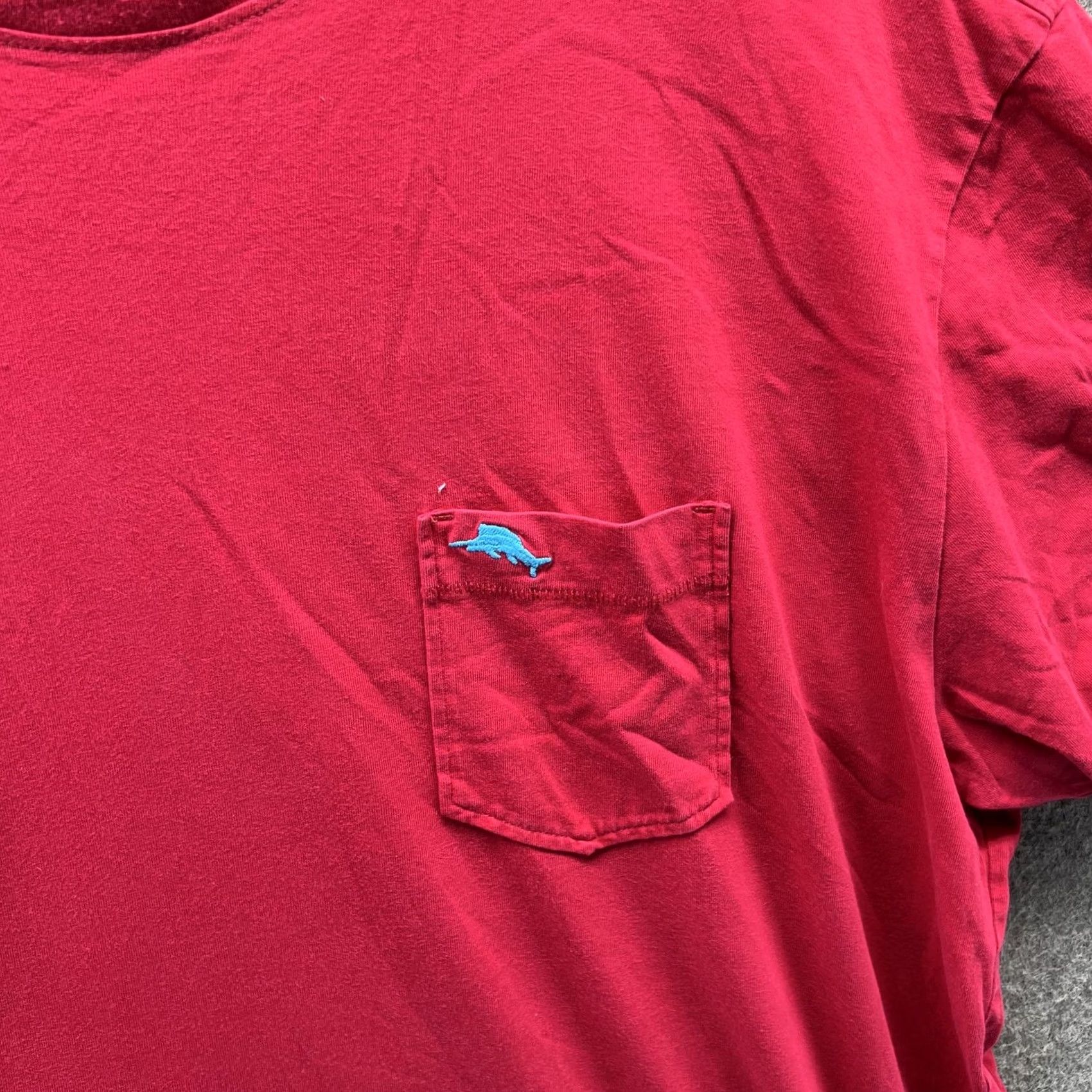 Tommy Bahama Tommy Bahama Shirt Mens XL Red Relax Pima Cotton Pocket Tee Casual Crewneck Shirt Mens XL Red Size US XL / EU 56 / 4 - 4 Thumbnail