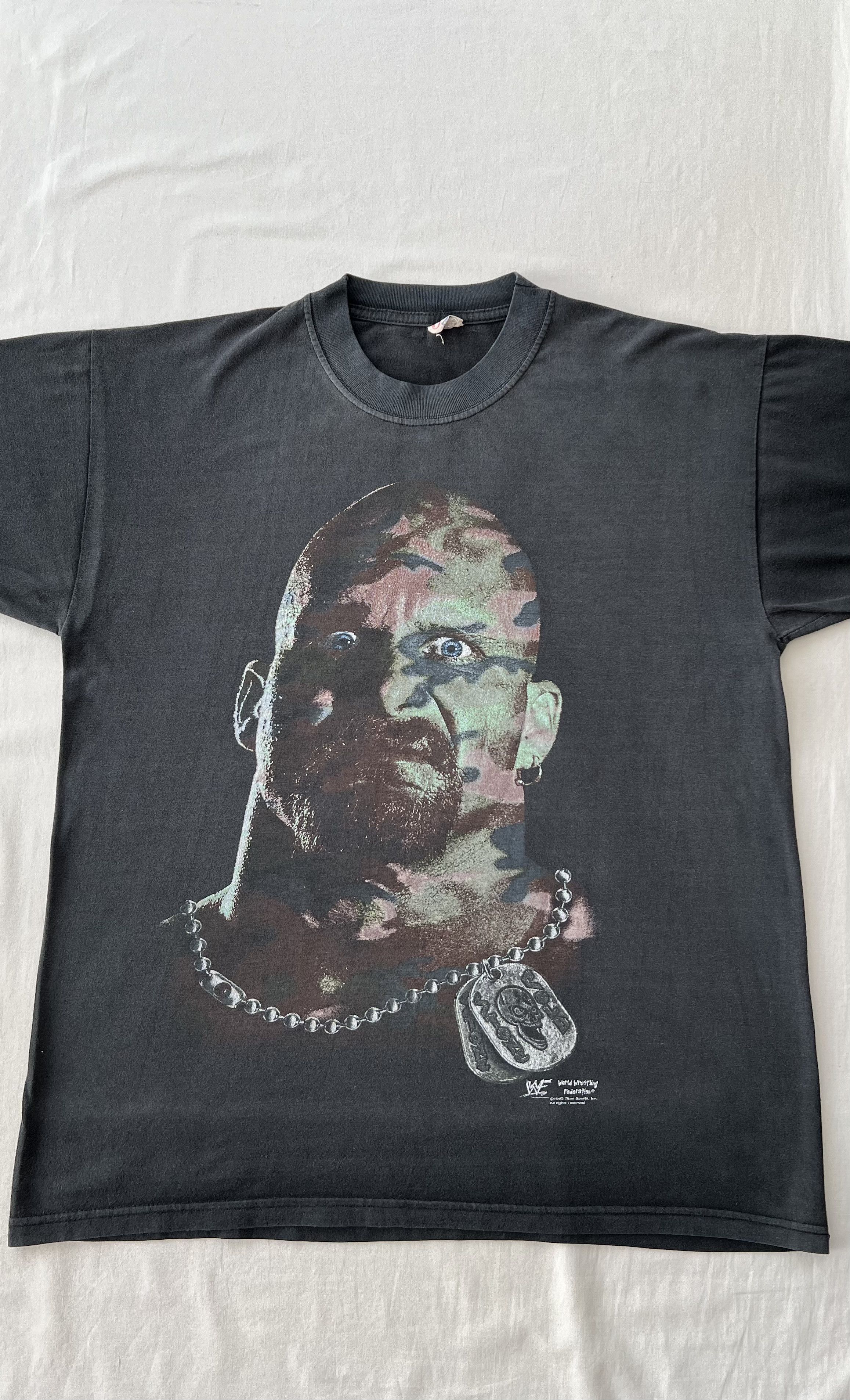 WWE Vintage 1998 Stone Cold Steve Austin Camo Face WWE T-shirt Size US M / EU 48-50 / 2 - 5 Thumbnail
