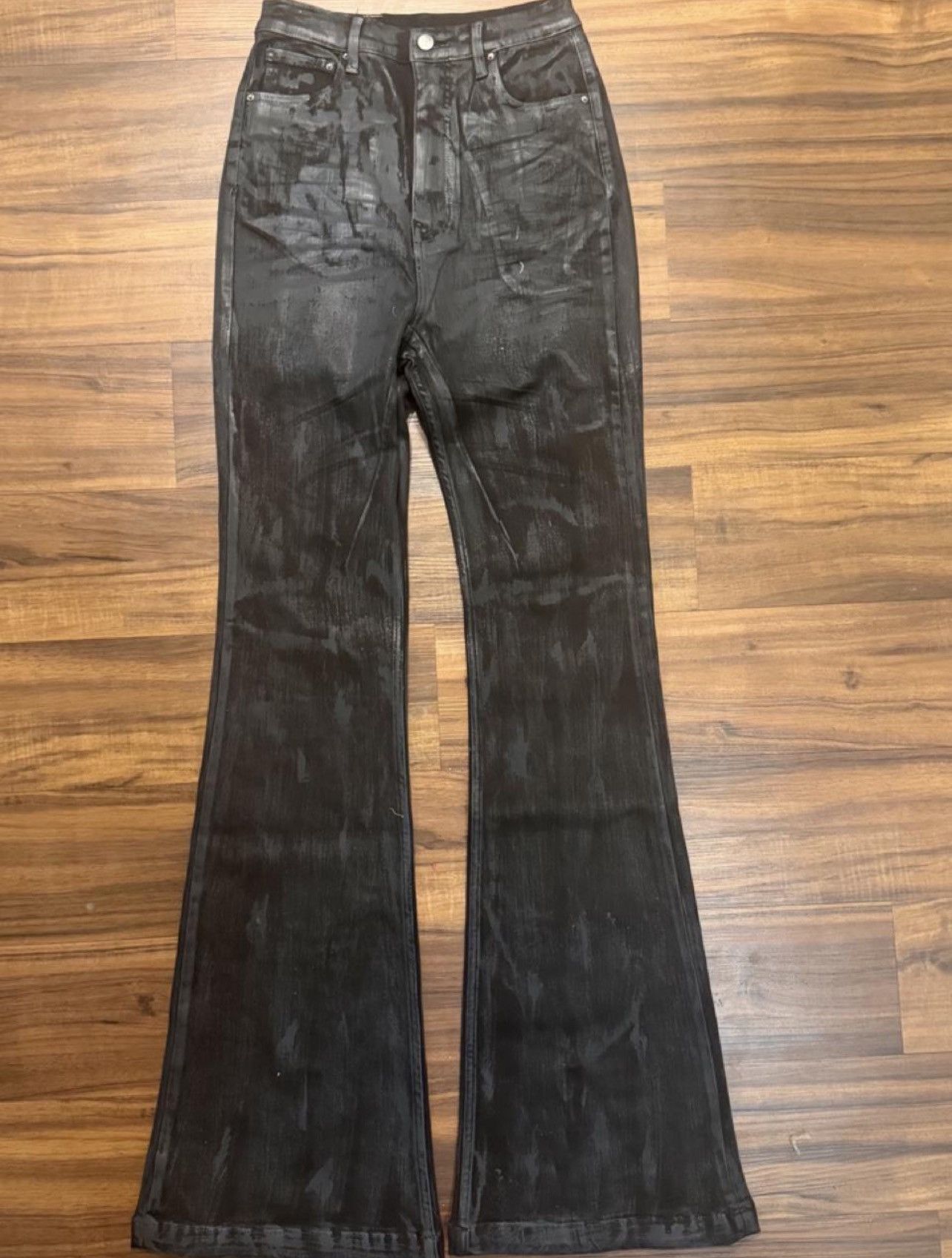 Other Black Waxed Raw Denim Jeans by Five-Koh | Grailed