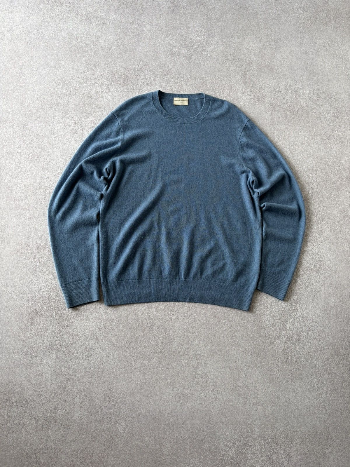 Officine Generale Officine Generale Paris 100% Wool Sweater Blue Crewneck Size US L / EU 52-54 / 3 - 2 Thumbnail