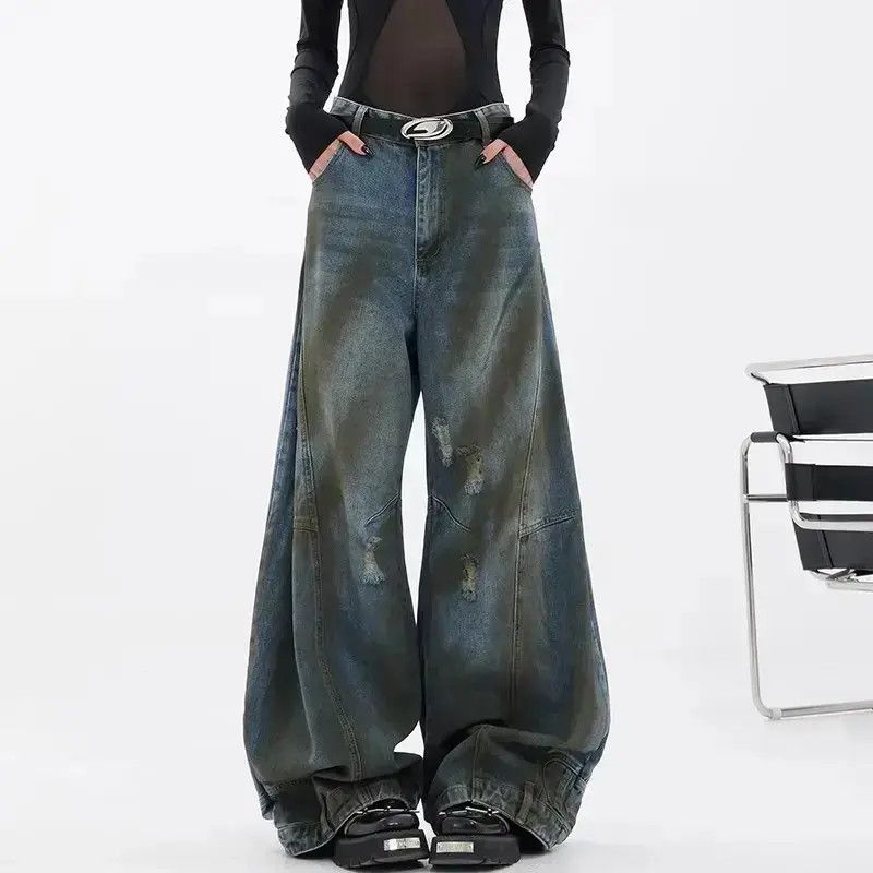 Japanese Brand Retro washed distressed jeans Size US 32 / EU 48 - 1 Thumbnail