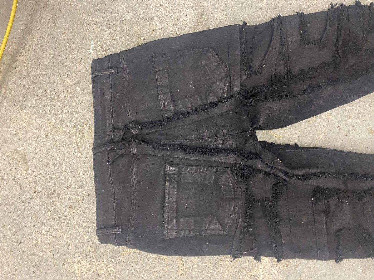 Rick Owens Drkshdw Rick Owens Thrashed Tyrone Waxed Denim Size US 31 - 6 Thumbnail