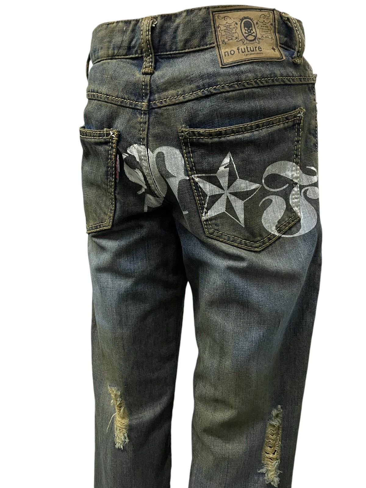 Hysteric Glamour × Japanese Brand × No Future No Future Japanese Punk Mud Wash Distressed Jeans Size US 29 - 7 Thumbnail