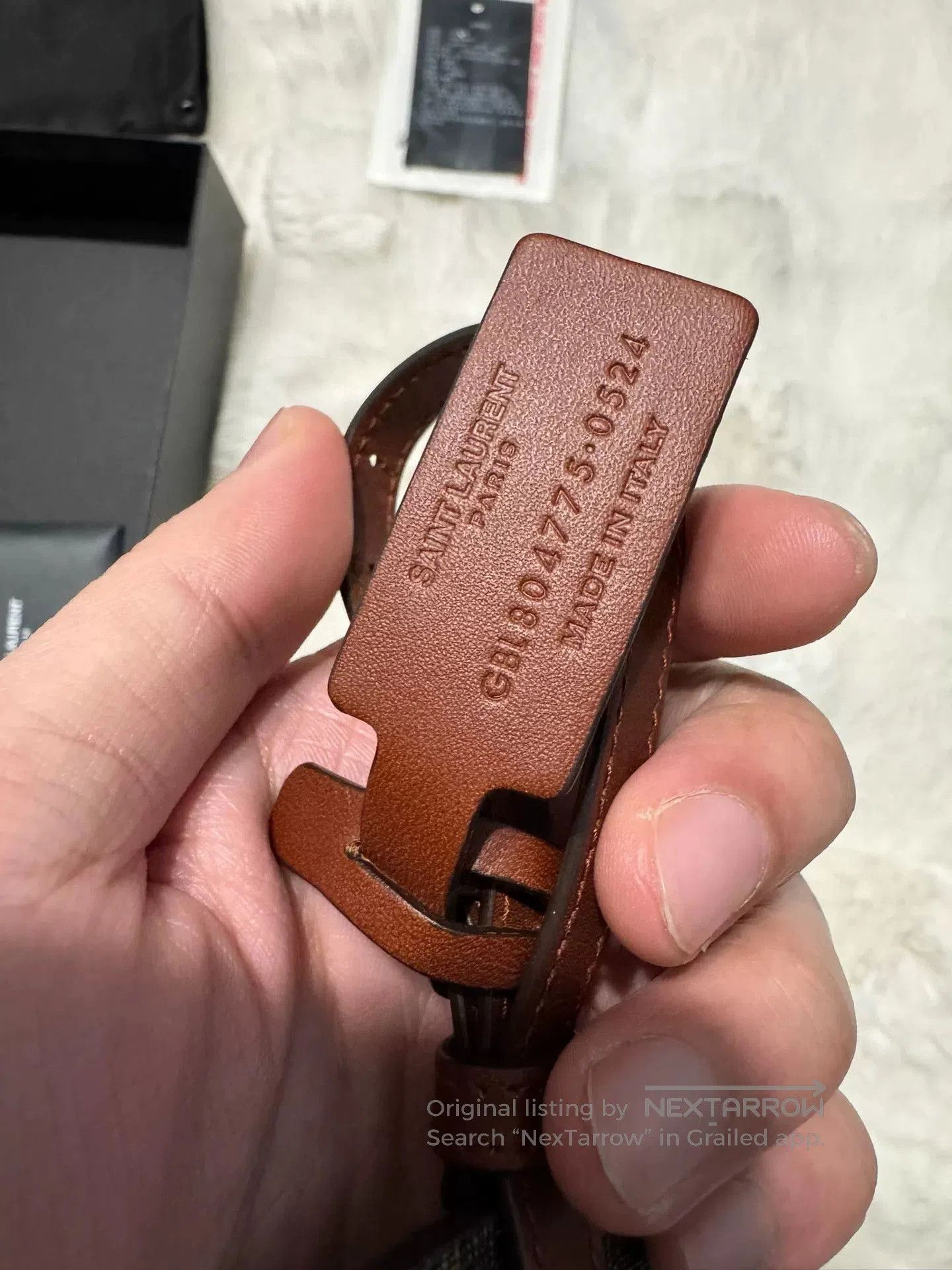Yves Saint Laurent Saint Laurent Monogram Luggage Tag. Size ONE SIZE - 8 Thumbnail