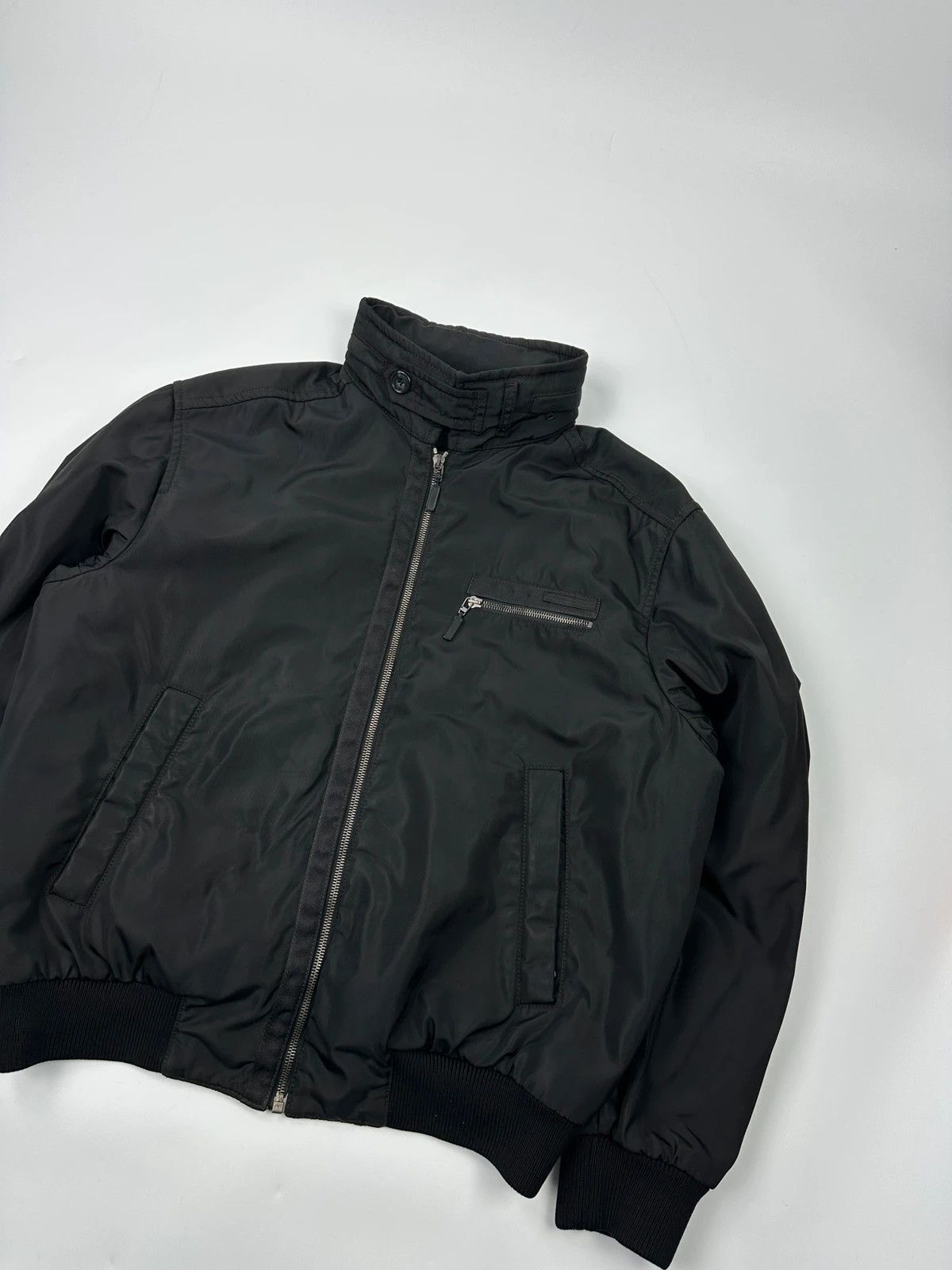 Prada Prada Milano FW2007 Black Thick Hidden Hood Bomber Jacket Size US L / EU 52-54 / 3 - 6 Thumbnail