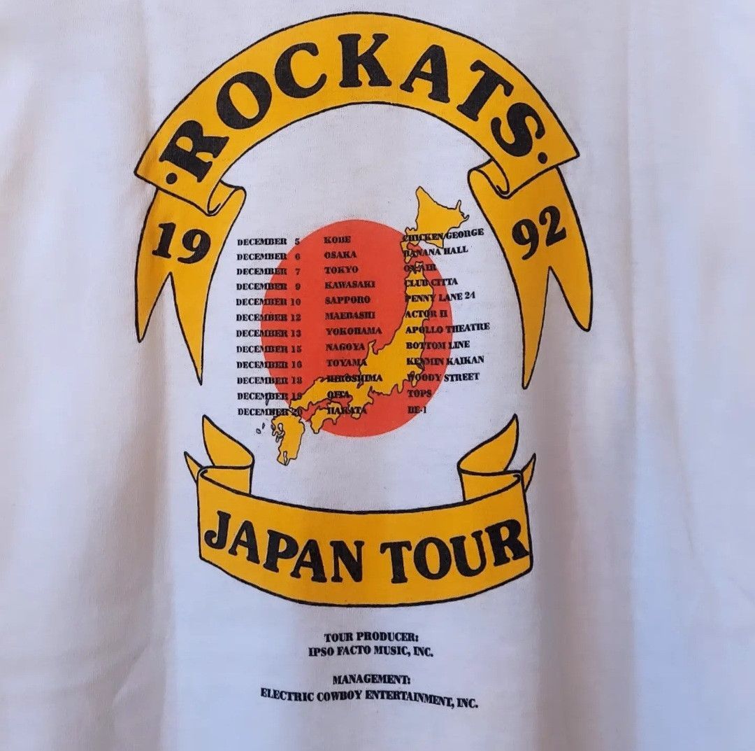 Band Tees Vintage 90s Rockats Japan Tour 1992 Tshirt Size US L / EU 52-54 / 3 - 6 Thumbnail