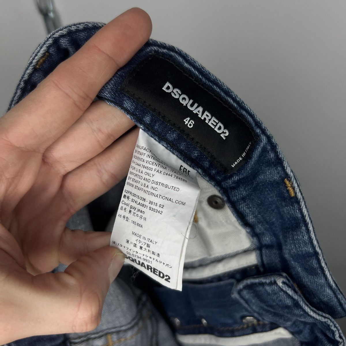 Dsquared2 × Japanese Brand × Vintage Dsquared2 Cool Guy Jeans - Dark Blue Washed Distressed Size US 30 / EU 46 - 8 Thumbnail