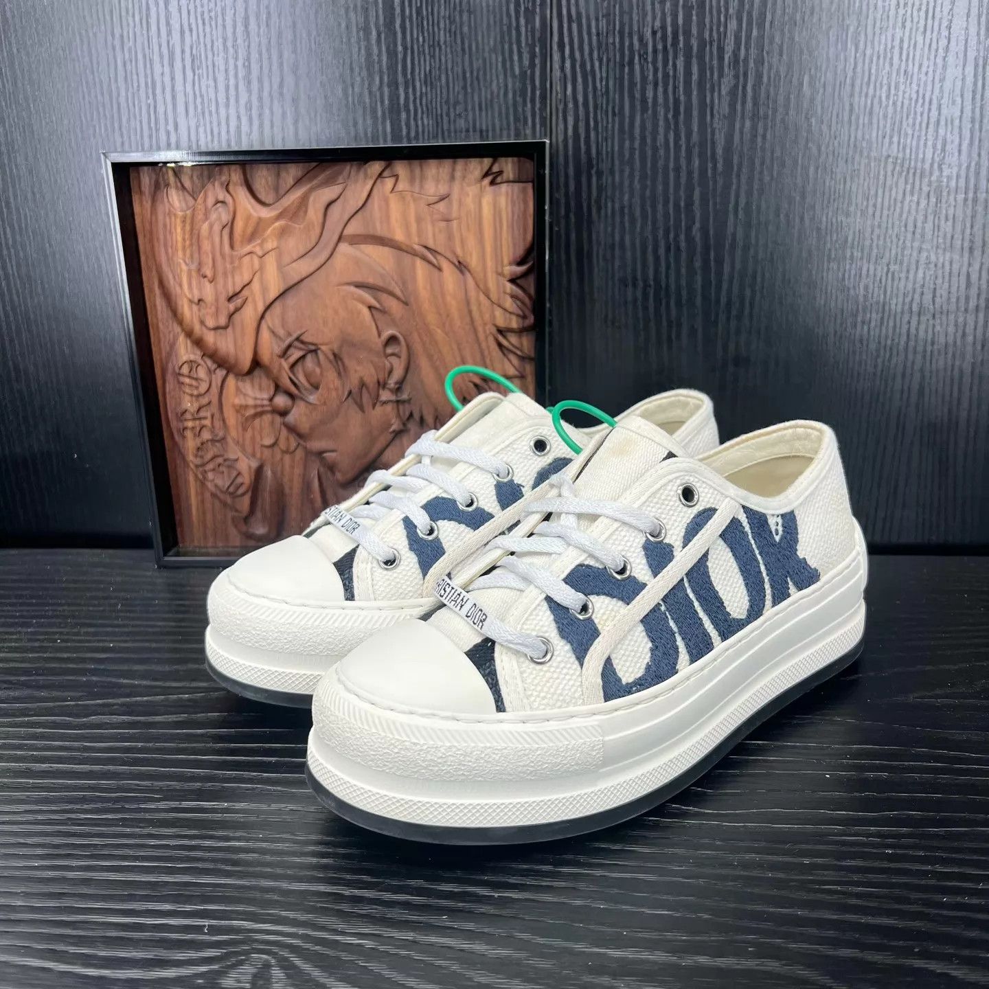 Dior Dior Walkdior White & Blue Graffiti 36.5 Near Mint Size US 6 / IT 36 - 1 Thumbnail