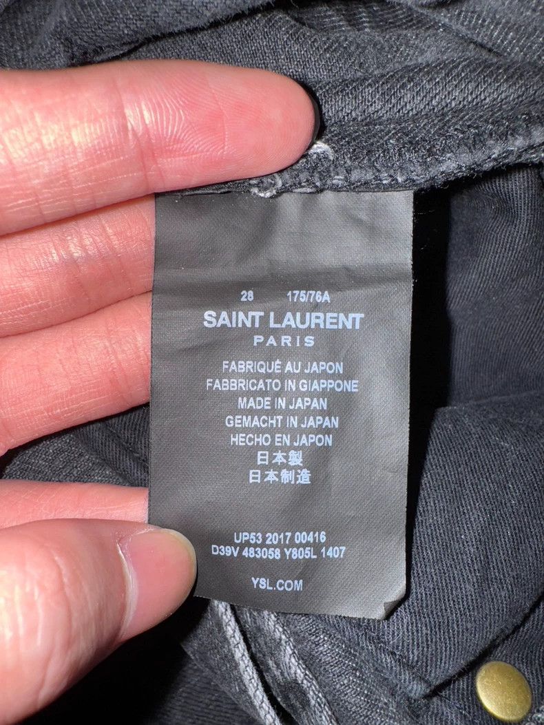 Saint Laurent Paris saint Laurent paris17fw Cat's Paw Black Grey Fringed Beef Size US 28 / EU 44 - 6 Thumbnail