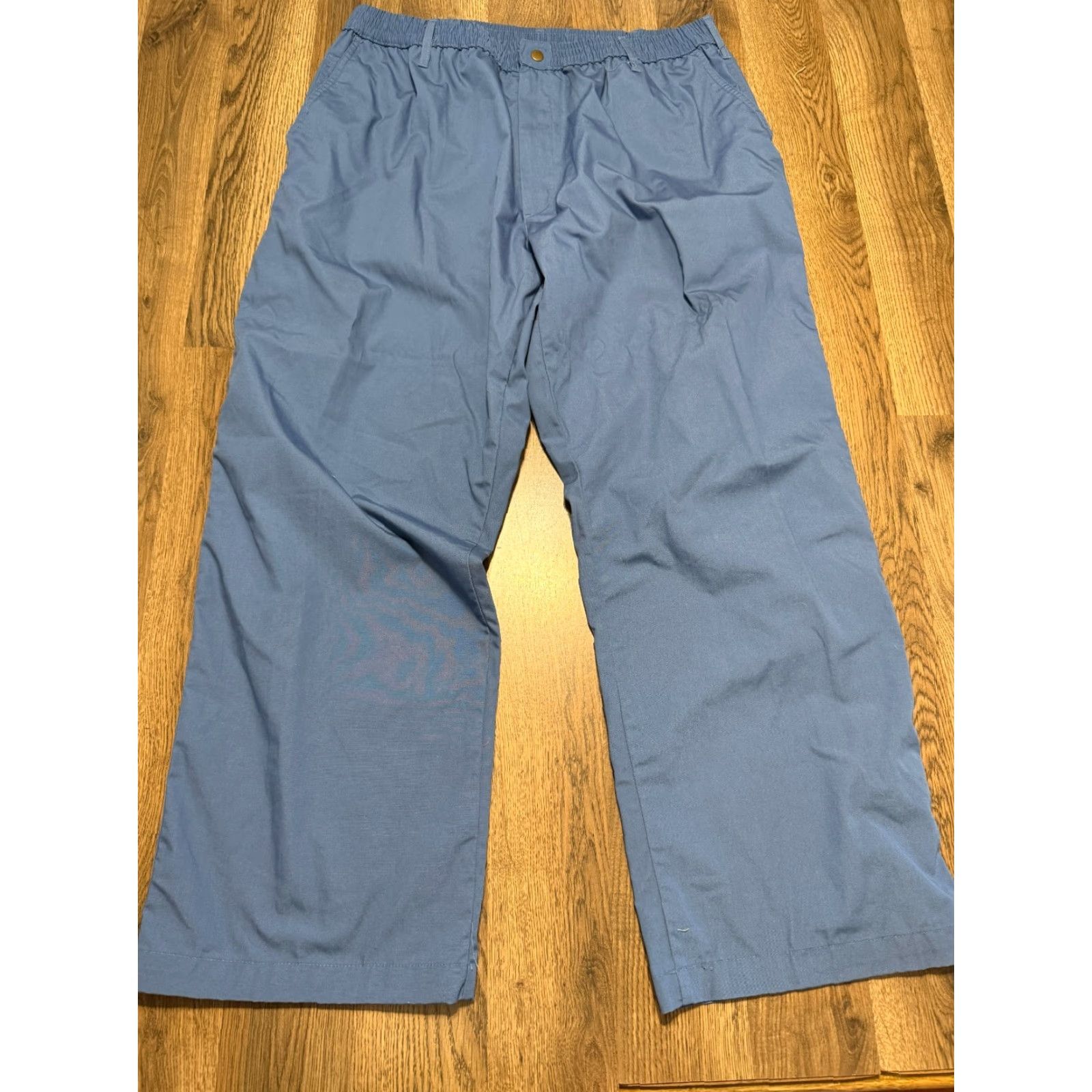 Haband Haband Casual Joe Pants Men's Medium Blue Pull On Stretch Waist High Rise Straight Leg / Chino Style Size US 31 - 2 Thumbnail