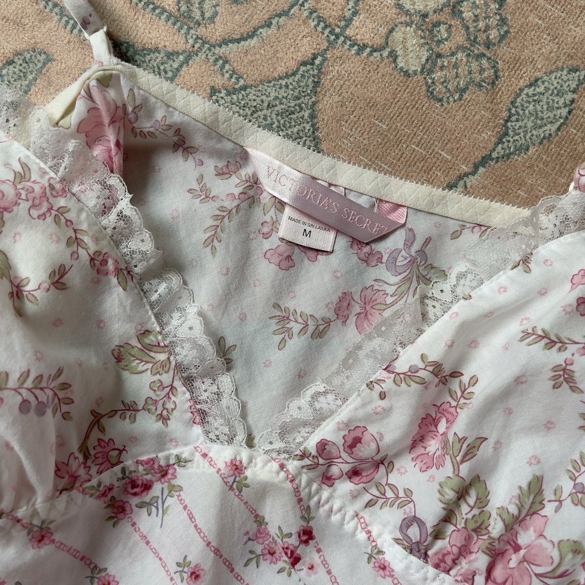 Victoria's Secret Victoria’s Secret White Cotton Floral Slip Dress (M) Size M / US 6-8 / IT 42-44 - 14 Thumbnail