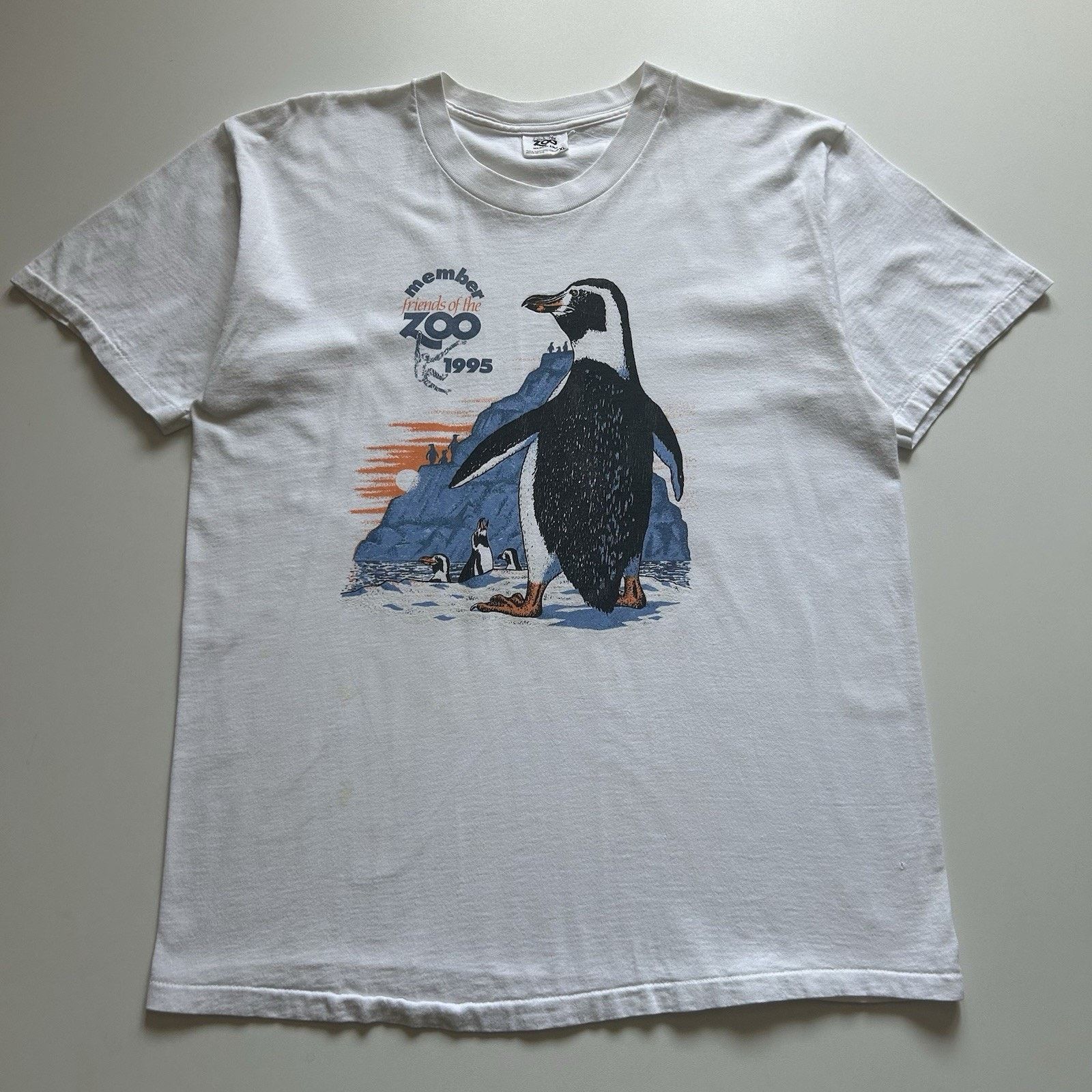 Anvil Vintage Penguins T Shirt XL 90s Animal Art 1995 Zoo Graphic Size US XL / EU 56 / 4 - 1 Thumbnail