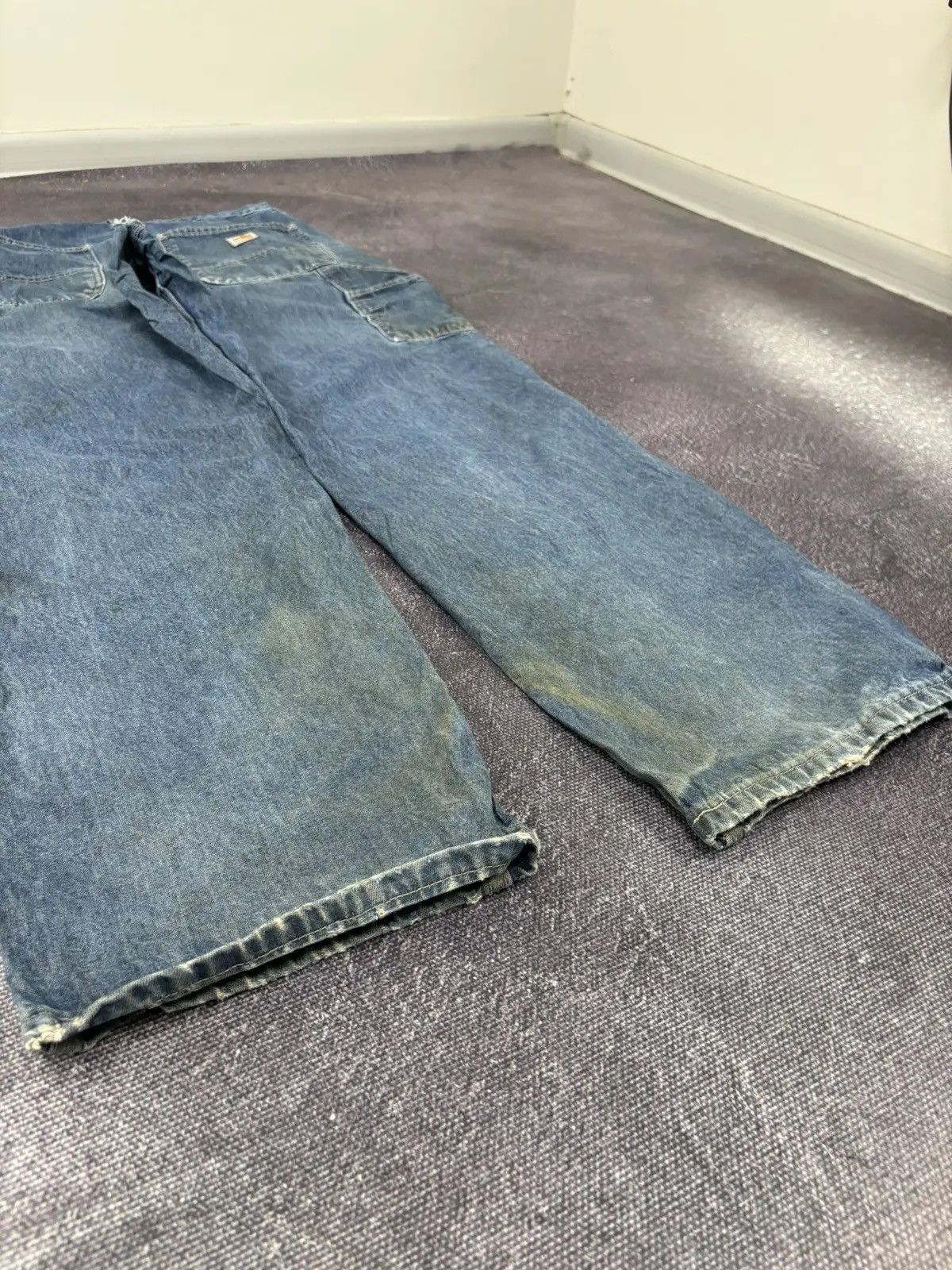 Carhartt × Vintage Vintage Carhartt Flame Resistant Blue Work Denim Hype Jeans Size US 31 - 4 Thumbnail