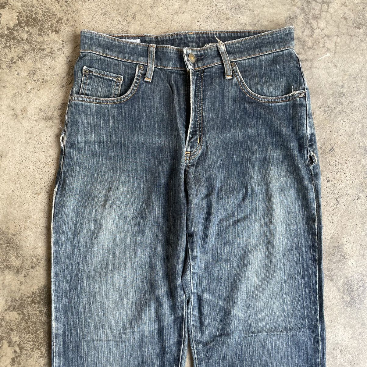 Edwin 🔥Vintage Edwin 403 Stoned Washed Ripped Distress Soft Jeans Size US 29 - 2 Thumbnail