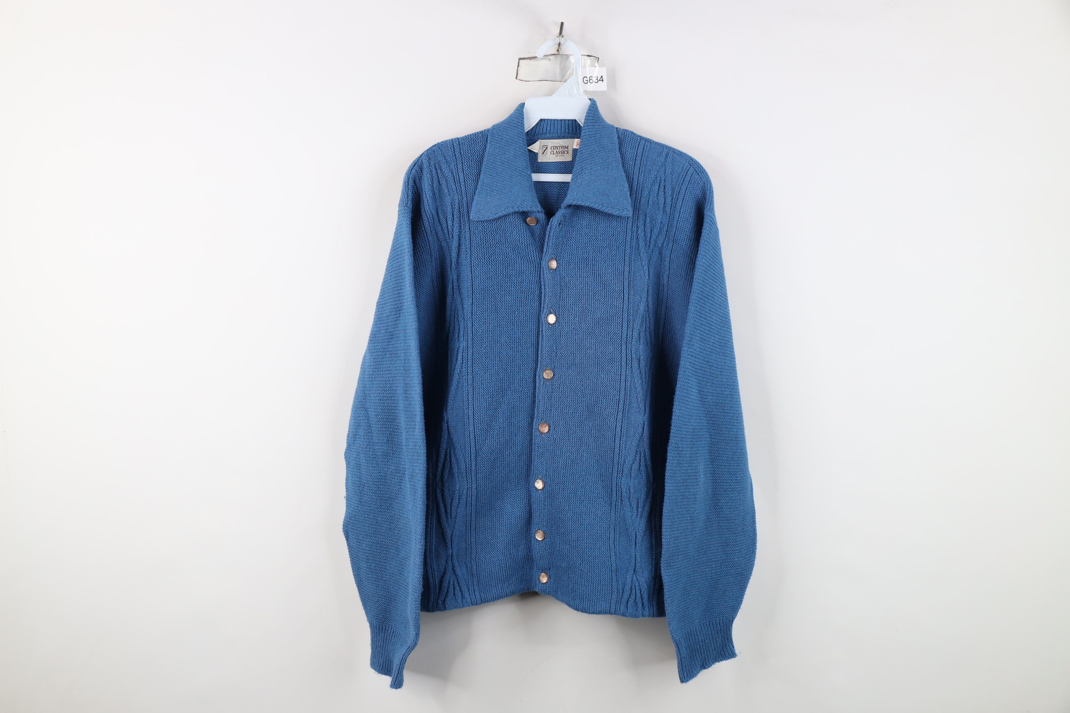 Vintage Vintage 50s 60s Streetwear Collared Cardigan Sweater USA Size US XL / EU 56 / 4 - 1 Thumbnail
