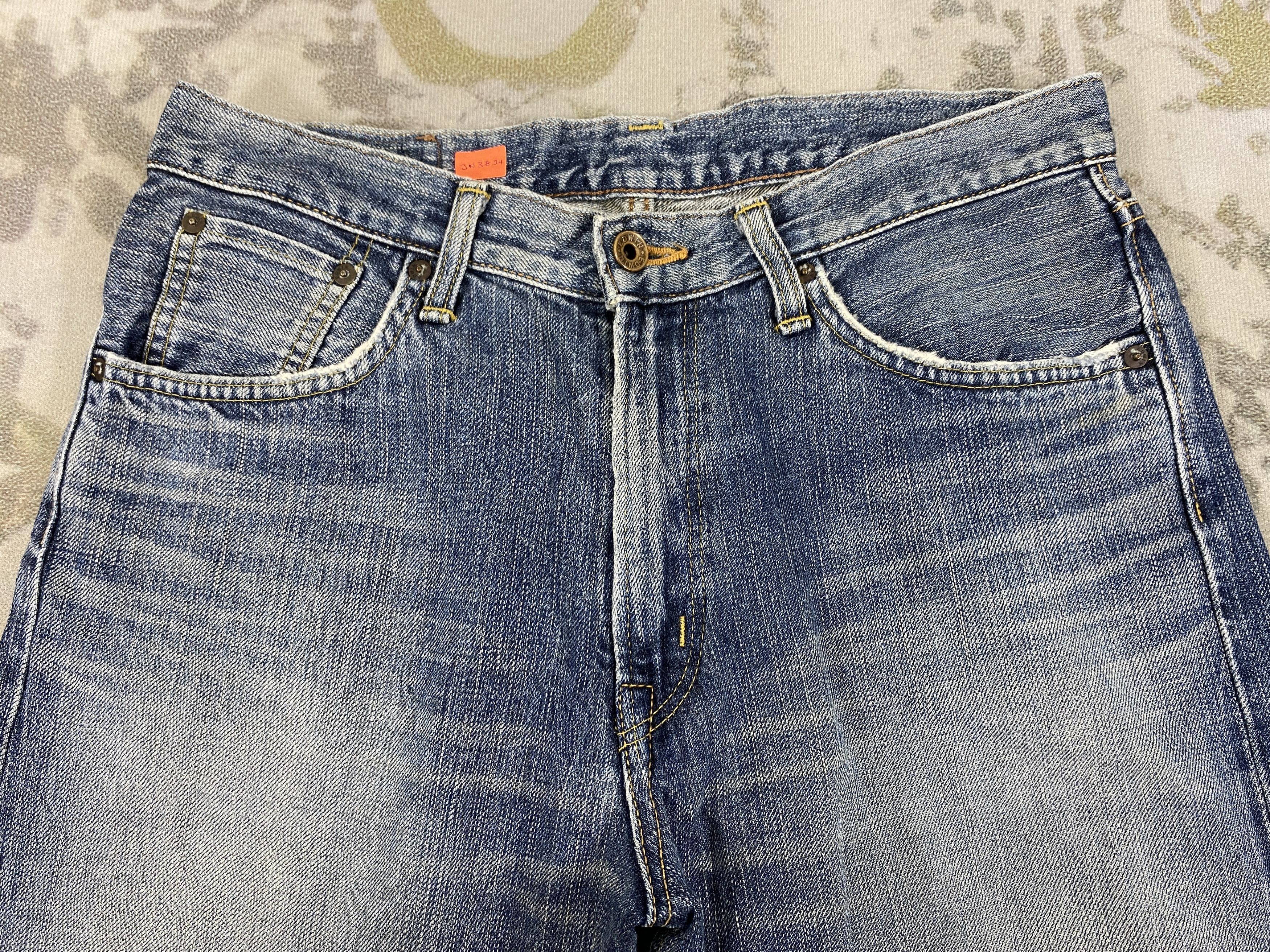 EDWIN 505ZX SELVEDGE DISTRESSED DENIM 32x30.5 Denim- JN3824