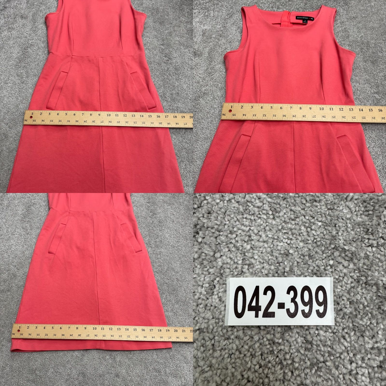 Banana Republic Banana Republic Sleeveless Midi Sheath Dress Womens Pink Pockets Size 2 Size XS / US 0-2 / IT 36-38 - 9 Thumbnail