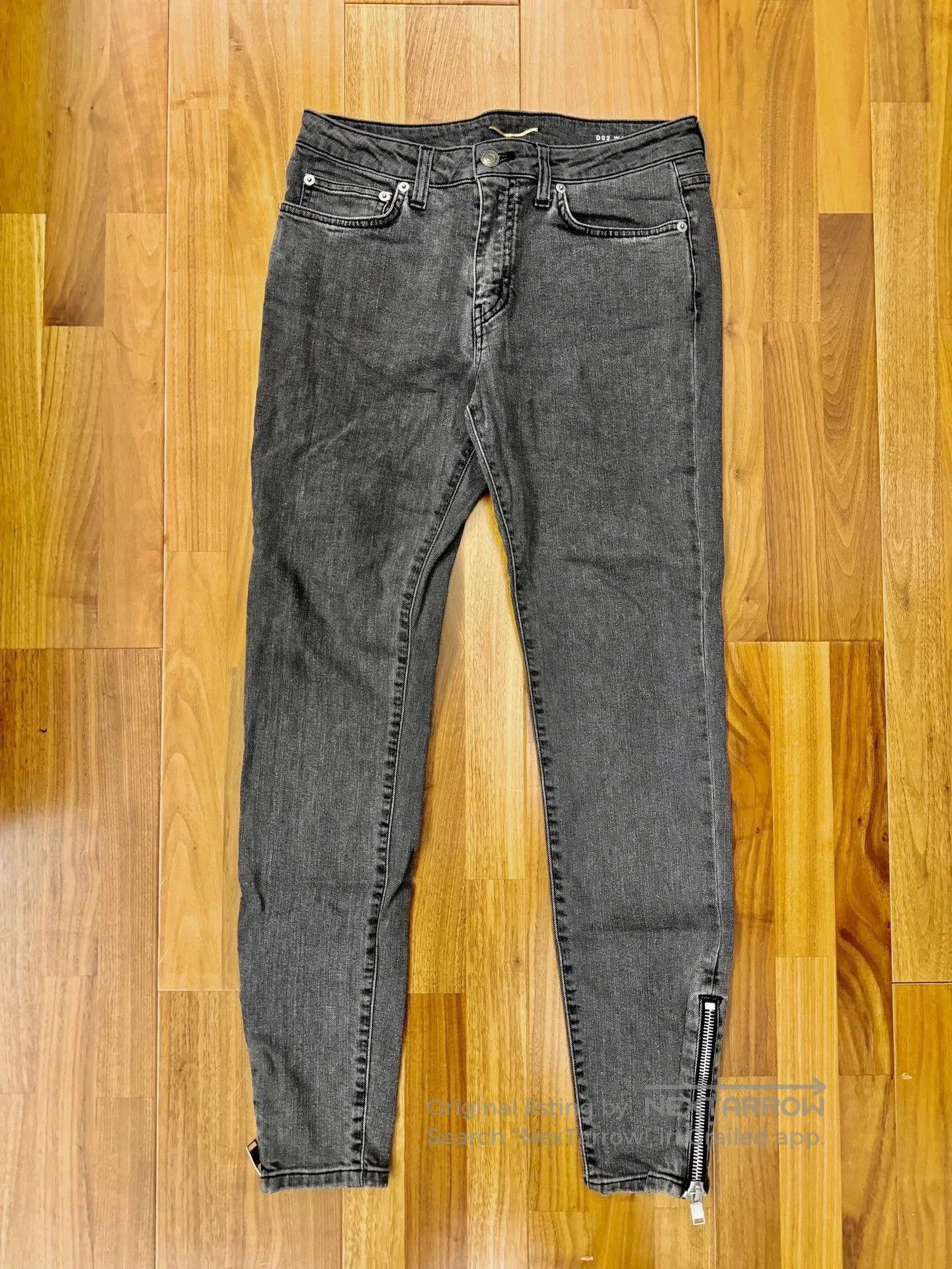 Saint Laurent Paris Gray Slim Fit Denim Jeans with Zip Detail. Size US 30 / EU 46 - 1 Thumbnail