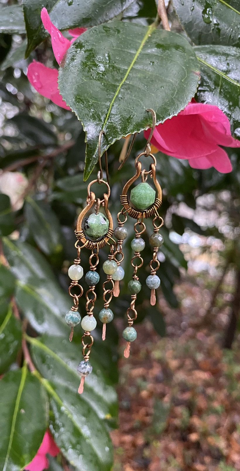 Handmade Green Jasper Chandeliers Size ONE SIZE - 2 Thumbnail