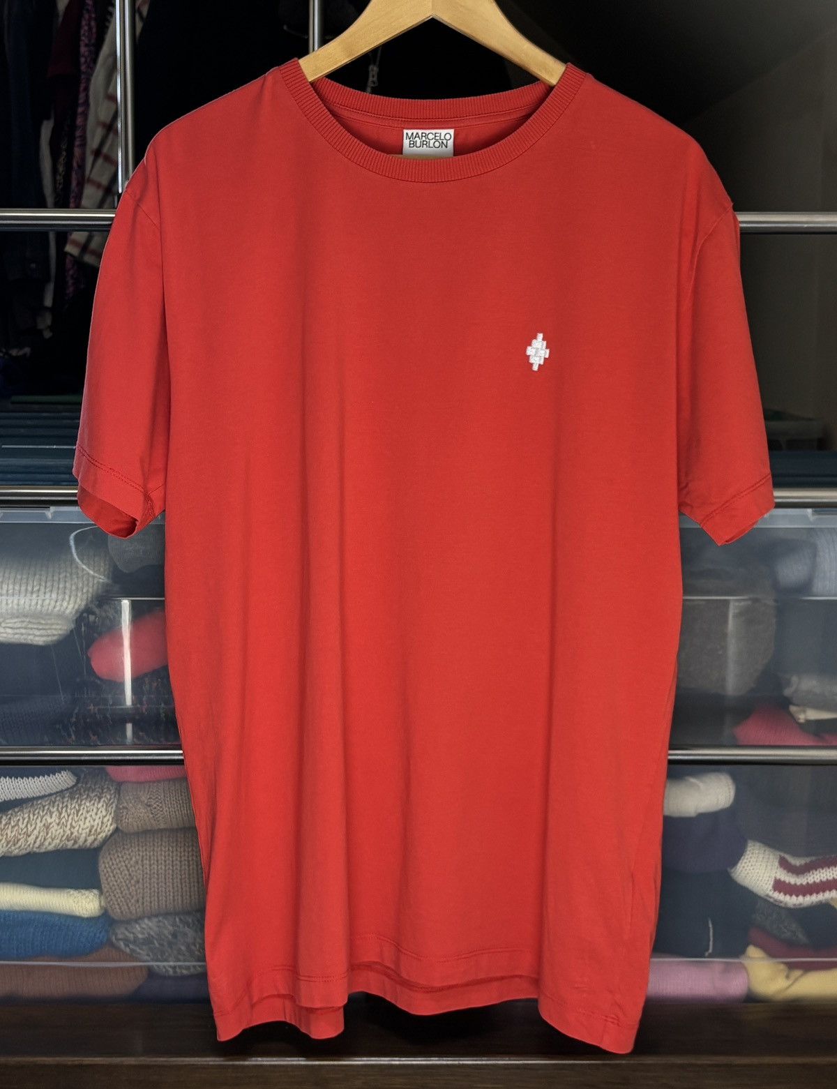 Marcelo Burlon Marcelo Burlon County Of Milan Red Luxury Tee Size US L / EU 52-54 / 3 - 1 Thumbnail
