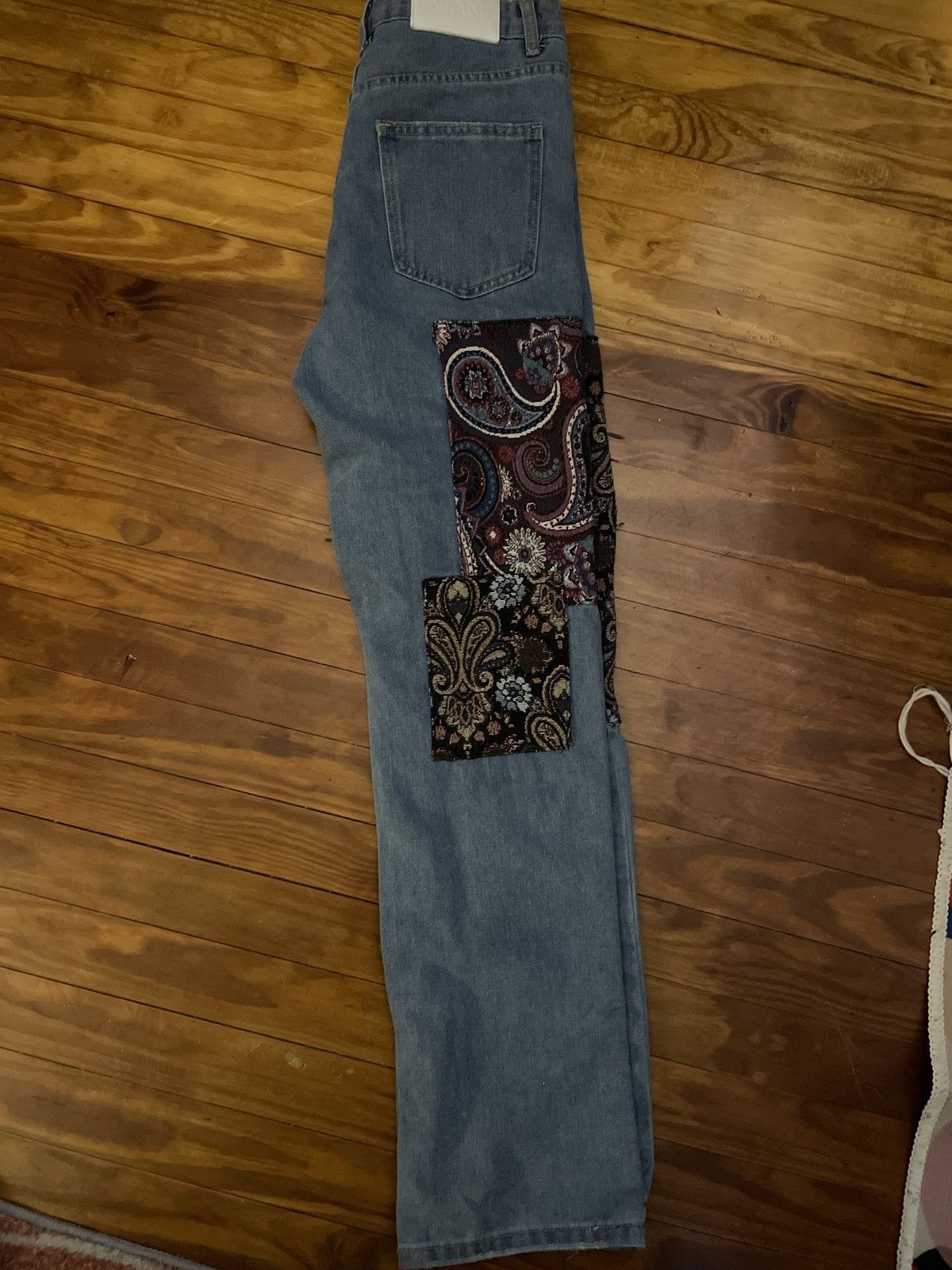 Boohoo × Vintage Patch work bandana jeans Size US 29 - 4 Thumbnail
