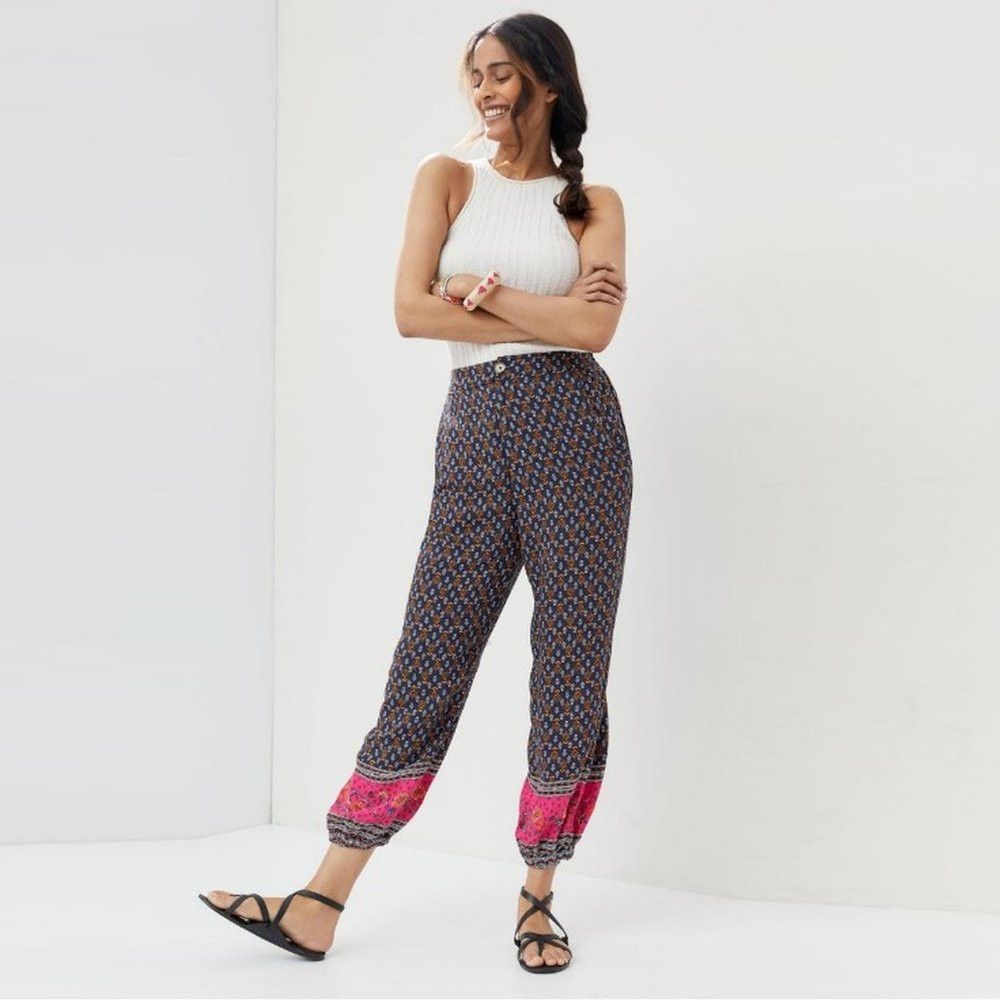 Anthropologie New Anthropologie Smocked Balloon-Leg Viscose Pants Size 4 Size 27" / US 4 / IT 40 - 1 Thumbnail