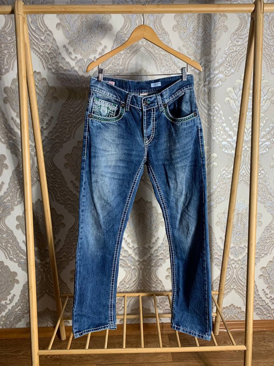 True Religion VINTAGE TRUE RELIGION DENIM JEANS DESIGNER RETRO Y2K 90s USA Size US 32 / EU 48 - 2 Thumbnail
