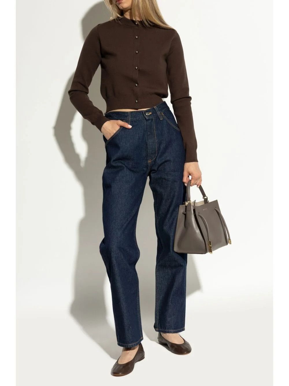 Lanvin o1w1db10226 Leather Ballerina Flats in Brown Size US 7 / IT 37 - 3 Thumbnail