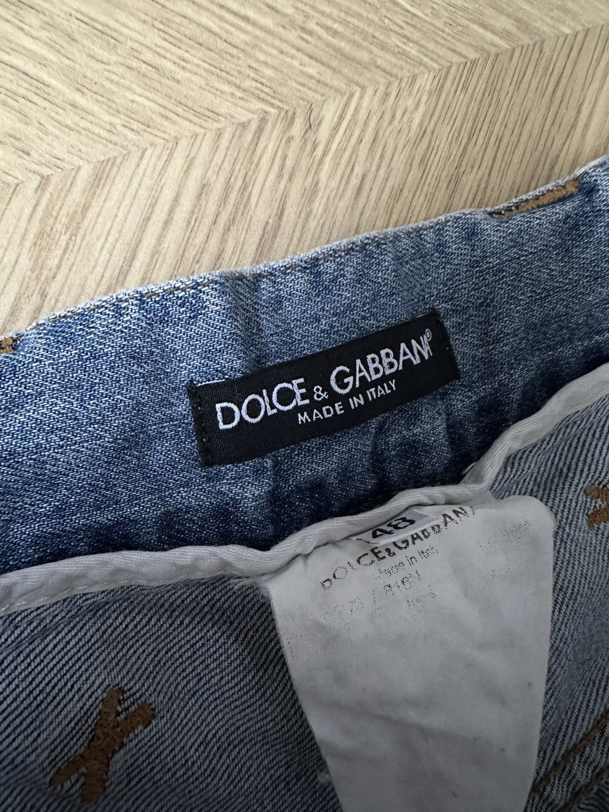 Dolce & Gabbana Dolce and Gabbana Crash Ripped Denim Jeans Distressed D&G Size US 32 / EU 48 - 7 Thumbnail