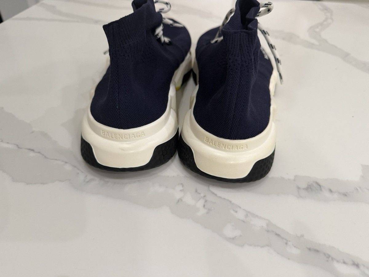 Balenciaga Balenciaga Navy Blue/Neon Green Sock Shoe Sneakers Size US 12 / EU 45 - 11 Thumbnail