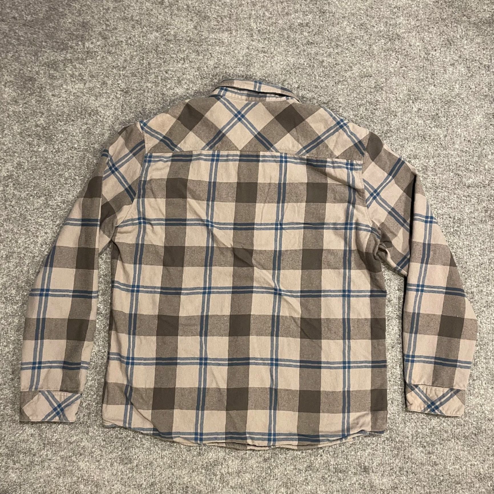 Vintage Voyager Shirt Mens L Brown Gray Blue Plaid Flannel Lined Heavyweight Polar Fleece Button-Up Pockets Size US L / EU 52-54 / 3 - 2 Thumbnail