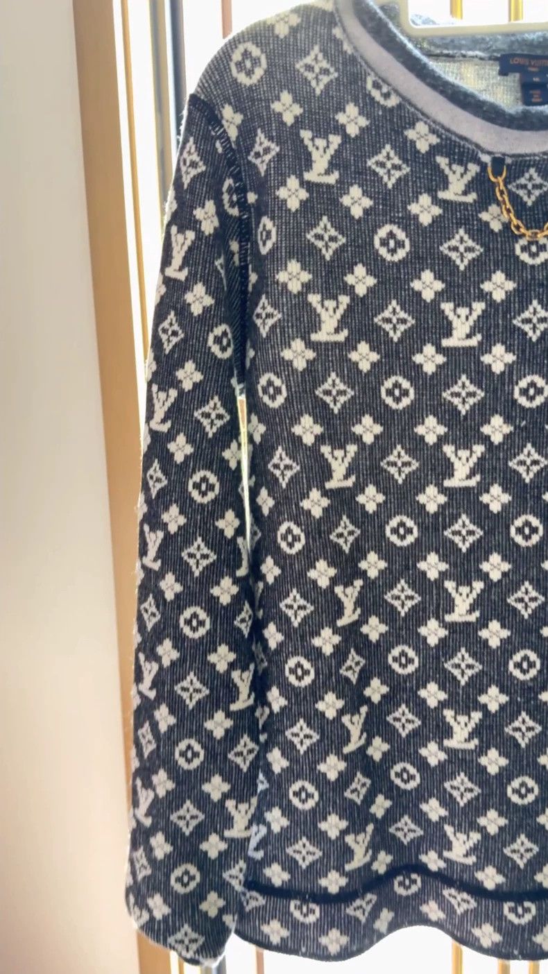 Louis Vuitton Louis Vuitton Soft wool-cotton-blend jacquard knit pullover Size US M / EU 48-50 / 2 - 1 Thumbnail