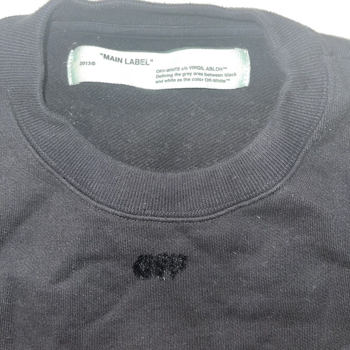 Off-White Off-White Virgil Black on Black Sweatshirt Size S / US 4 / IT 40 - 3 Thumbnail