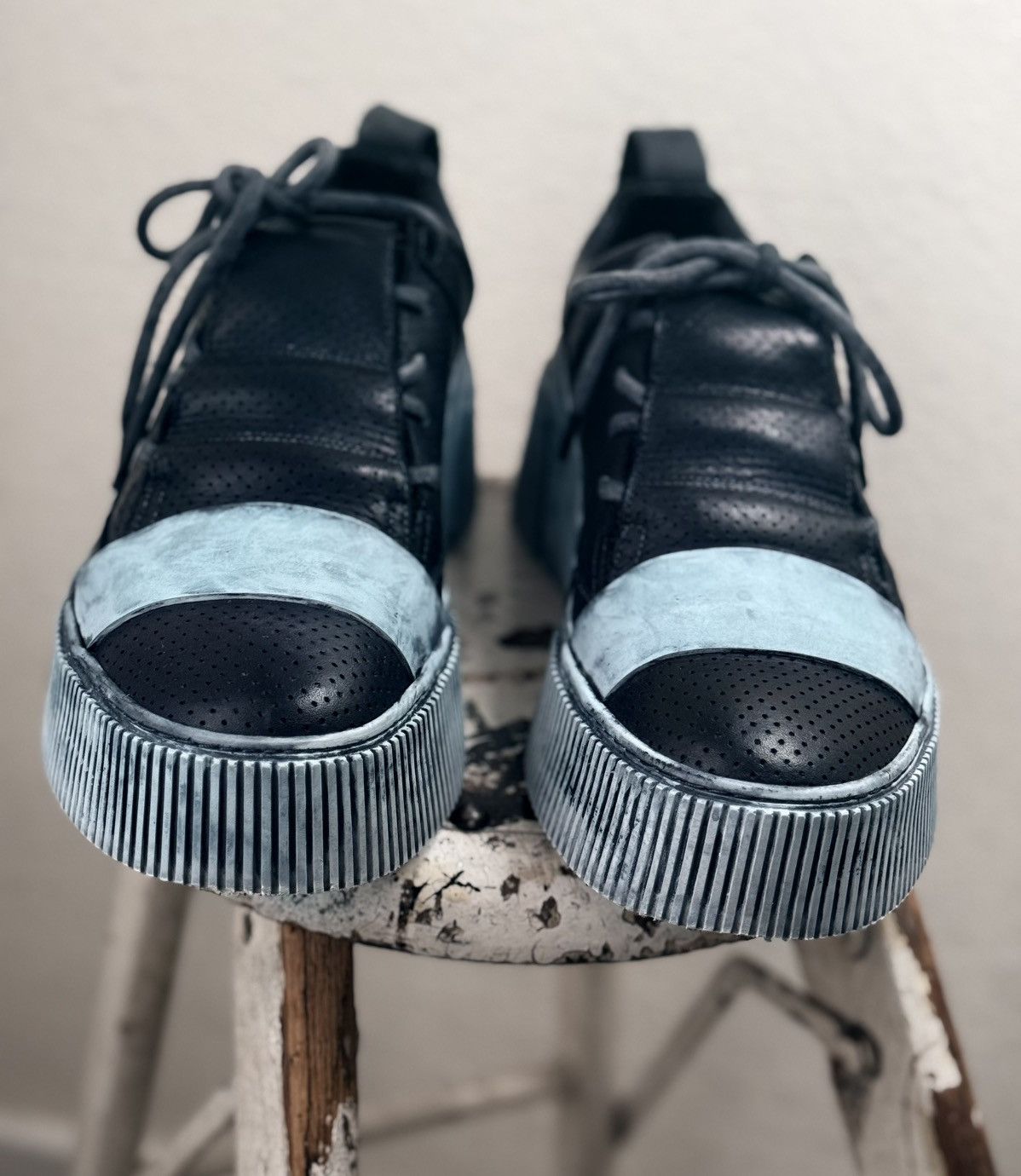 Boris Bidjan Saberi Bamba 2.1 Black low top sneaker Size US 12 / EU 45 - 3 Thumbnail