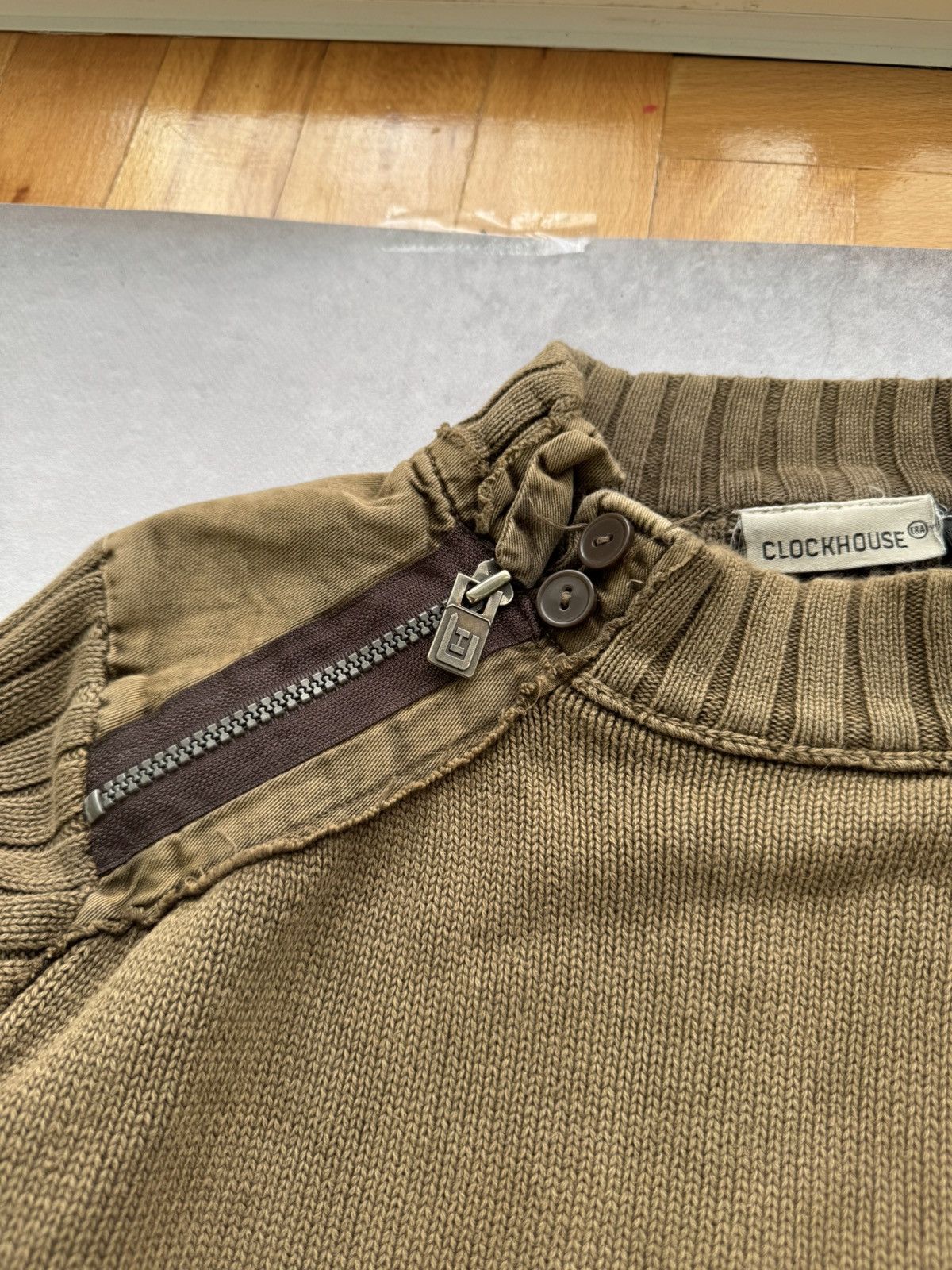 Le Grande Bleu (L.G.B.) Vintage Diesel Style Y2k Zipped Neck Ribbet Sweater Size US S / EU 44-46 / 1 - 7 Thumbnail