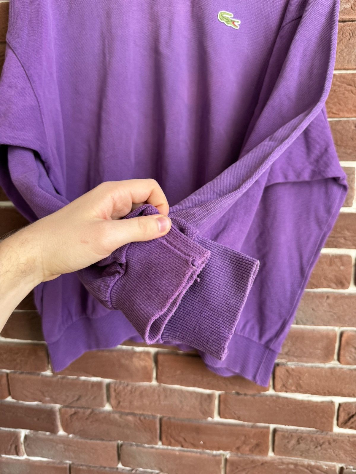 Lacoste Vintage 90s Lacoste Sweatshirt Crewneck Washed Purple Logo Size US L / EU 52-54 / 3 - 8 Thumbnail