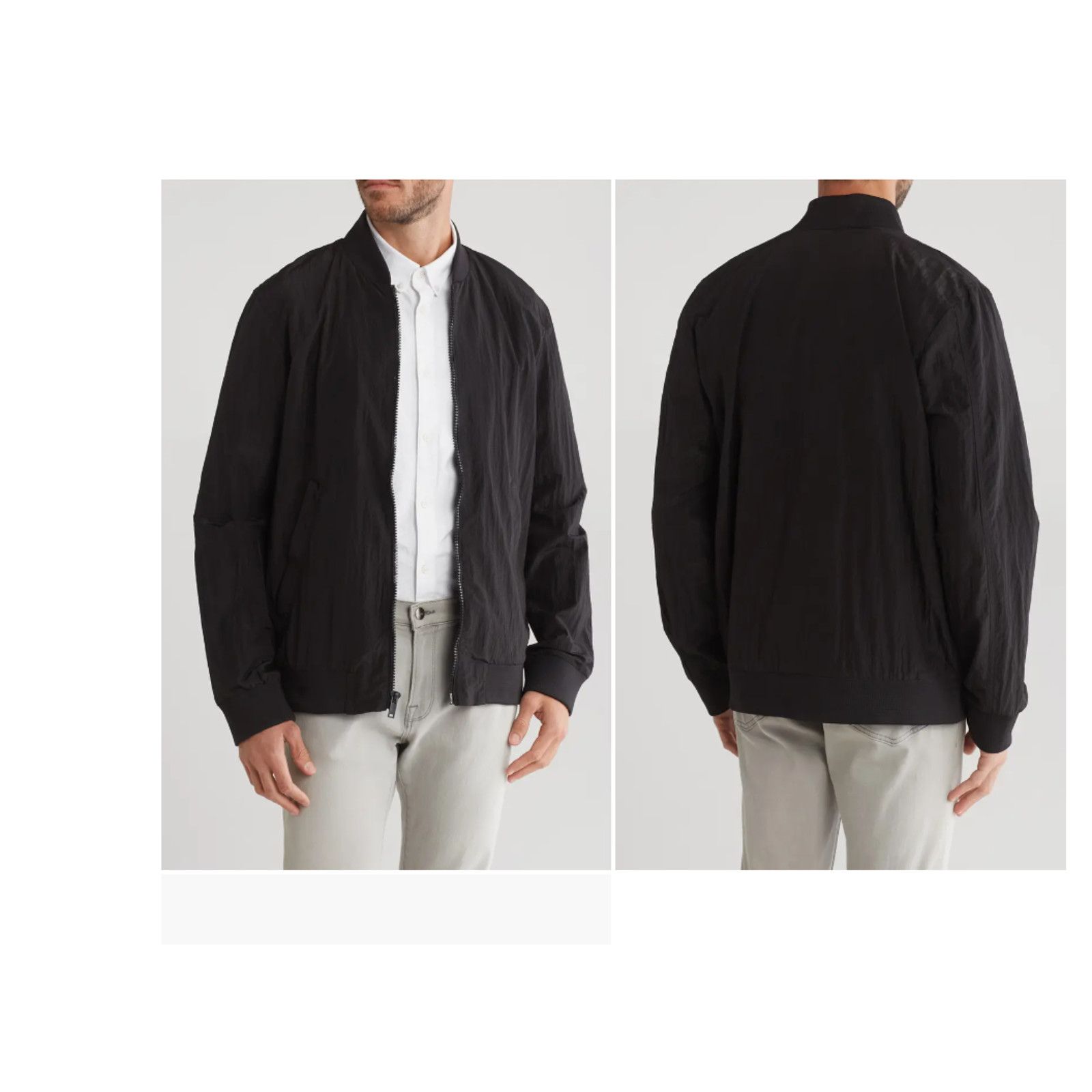 Slate & Stone Slate & Stone Nylon Ripstop Bomber Jacket Black size XL New Size US XL / EU 56 / 4 - 7 Thumbnail