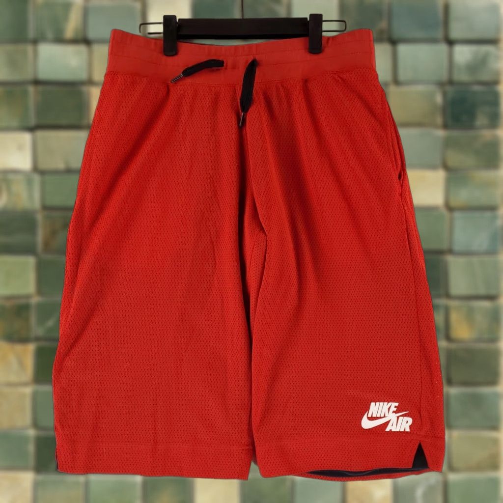 Nike Nike Air Shorts Reversible Basketball Spellout Black Red Mens M Size US 31 - 1 Thumbnail