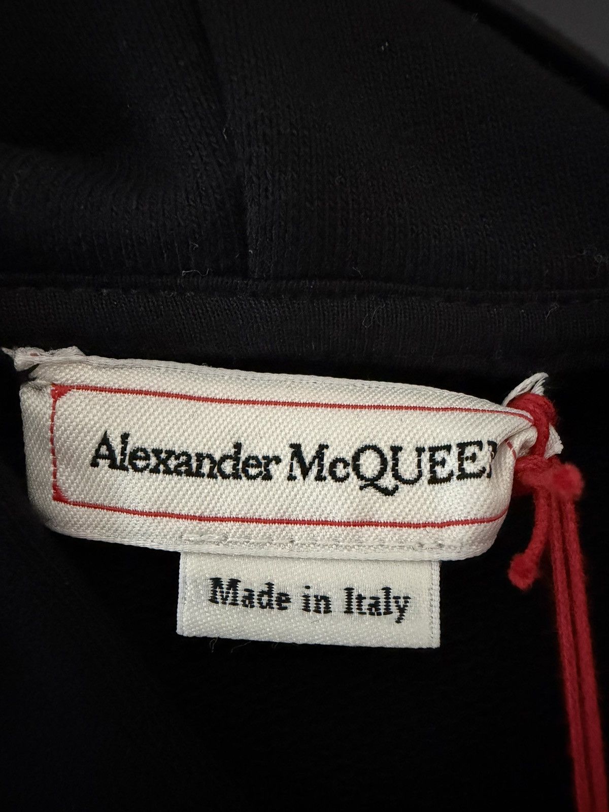 Alexander McQueen Alexander McQueen Black Graphic Logo Cotton Fleece Hooded Size US M / EU 48-50 / 2 - 4 Thumbnail