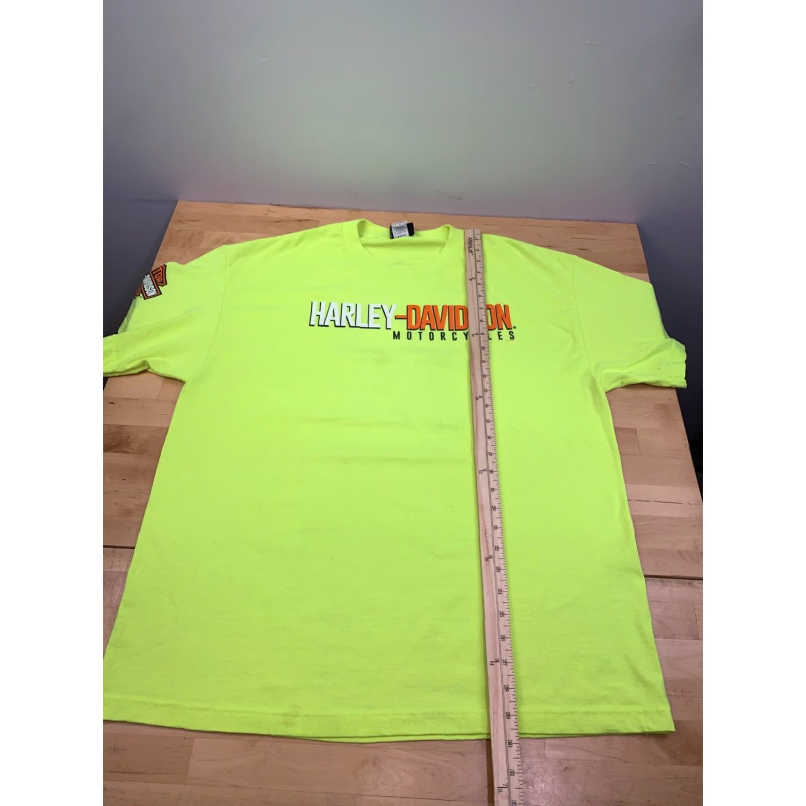 Harley Davidson VINTAGE Harley-Davidson Shirt Mens XL Eagle Kentucky Neon Yellow Casual Work 11218 Size US XL / EU 56 / 4 - 7 Thumbnail