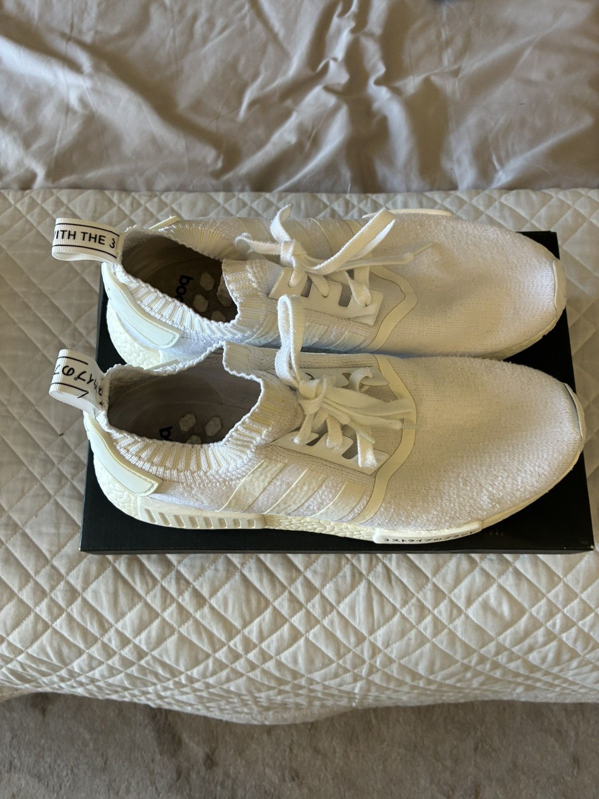 Adidas NMD R1 Triple White Size US 10.5 / EU 43-44 - 3 Thumbnail