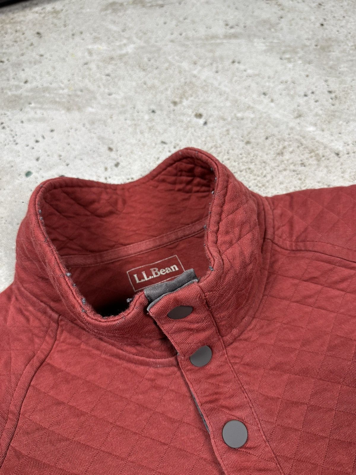 L.L. Bean × Vintage L.L. Bean Quilted Red Sweatshirt Half Button Outdoor Size US S / EU 44-46 / 1 - 10 Thumbnail