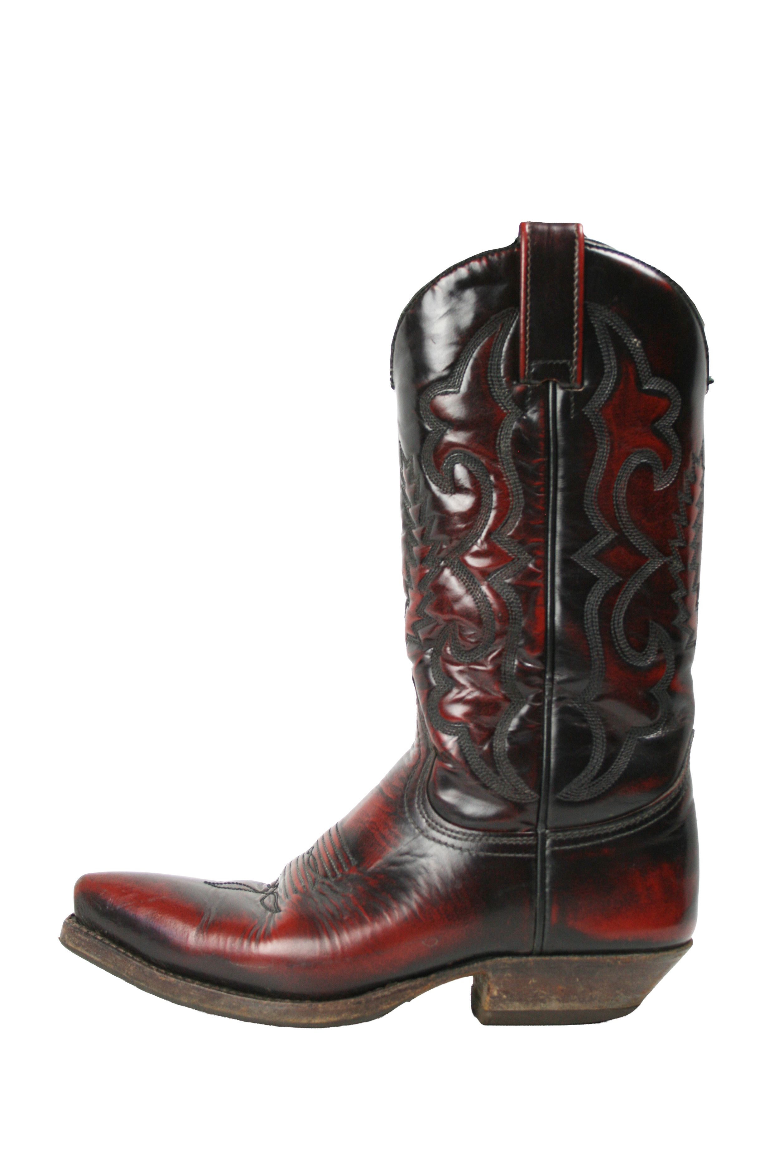 Sendra 90S Y2K Maxi Fuschia Cowboy Western Gradient Boots Vintage Size US 6 / IT 36 - 2 Thumbnail