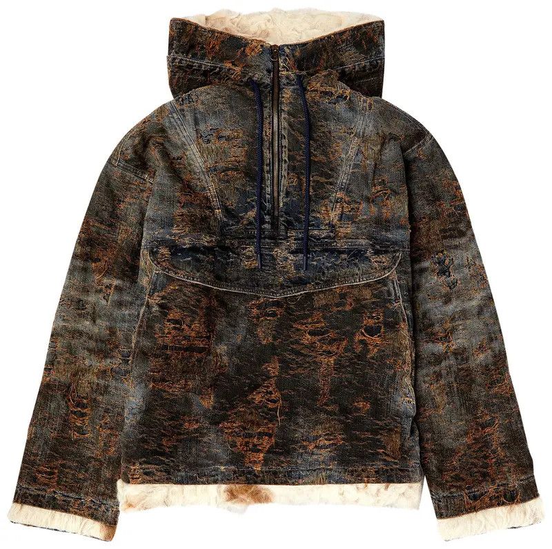 Diesel Diesel D-ARAK-FSF Coated Jacquard Denim Anorak Size US L / EU 52-54 / 3 - 4 Thumbnail