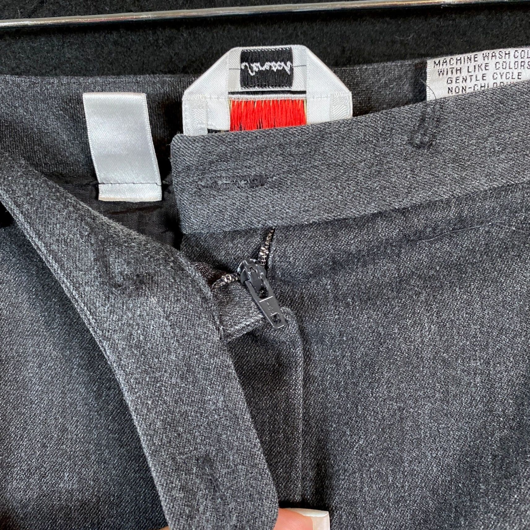 Talbots Talbots Womens Pants Gray High Rise Straight Workwear Polyester Blend Stretch 10 Size 24" / US 00 / IT 34 - 4 Thumbnail