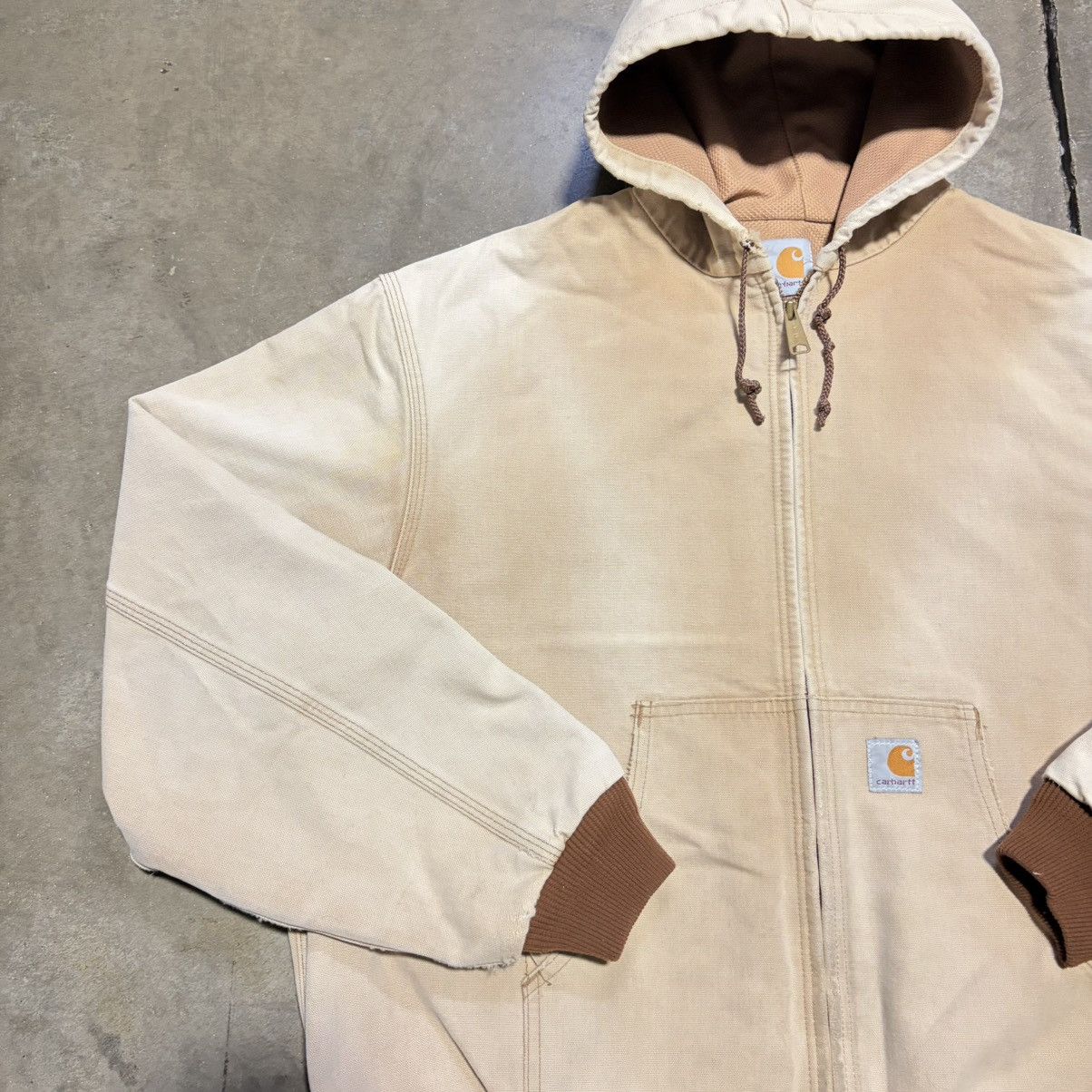 Carhartt Vintage 90s Carhartt Hooded Jacket Thermal Line JR106 J03 Size US XL / EU 56 / 4 - 3 Thumbnail