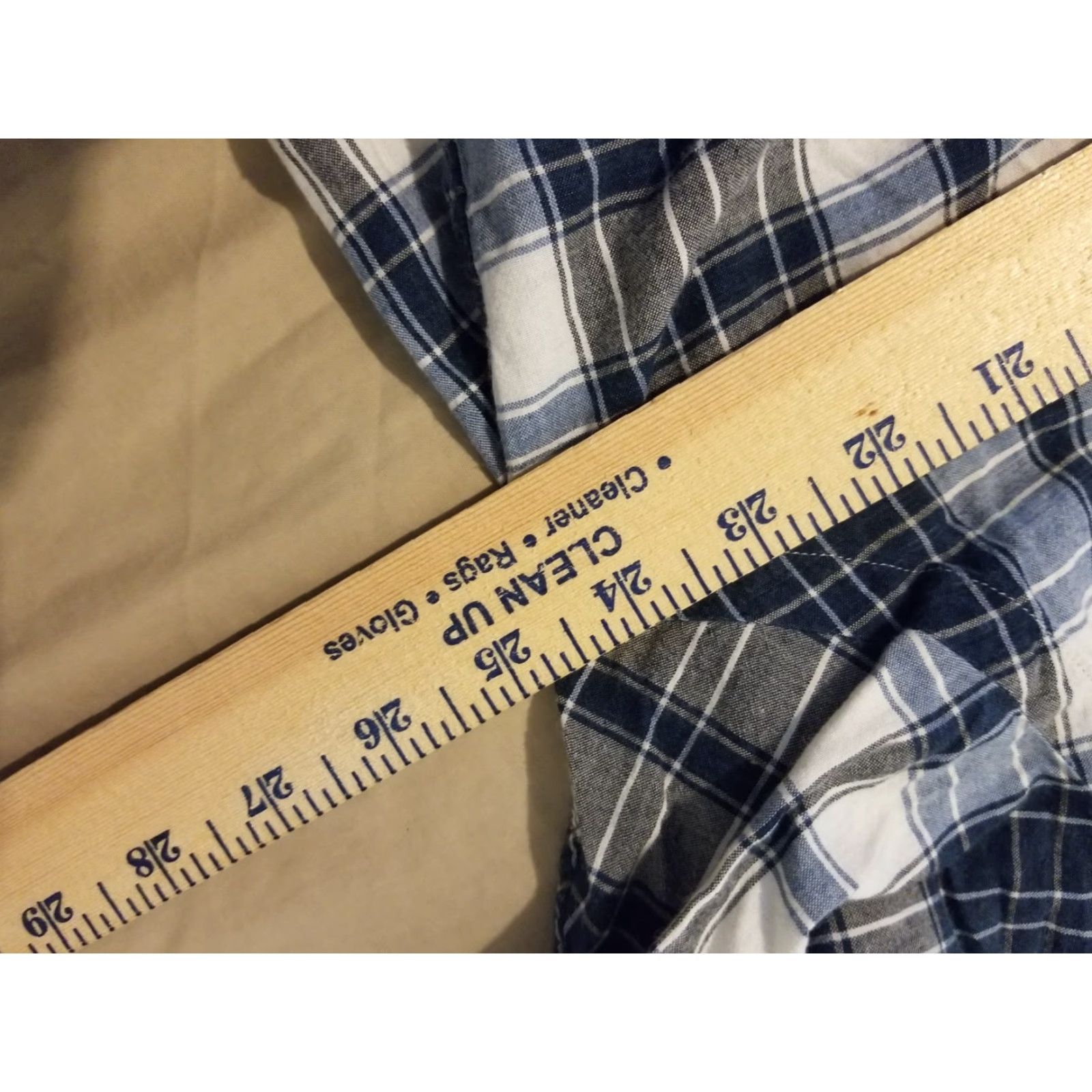 Polo Ralph Lauren Polo Ralph Lauren Shirt Mens Button-Up Plaid Dress Blue L Short Sleeve Size 42R - 5 Thumbnail