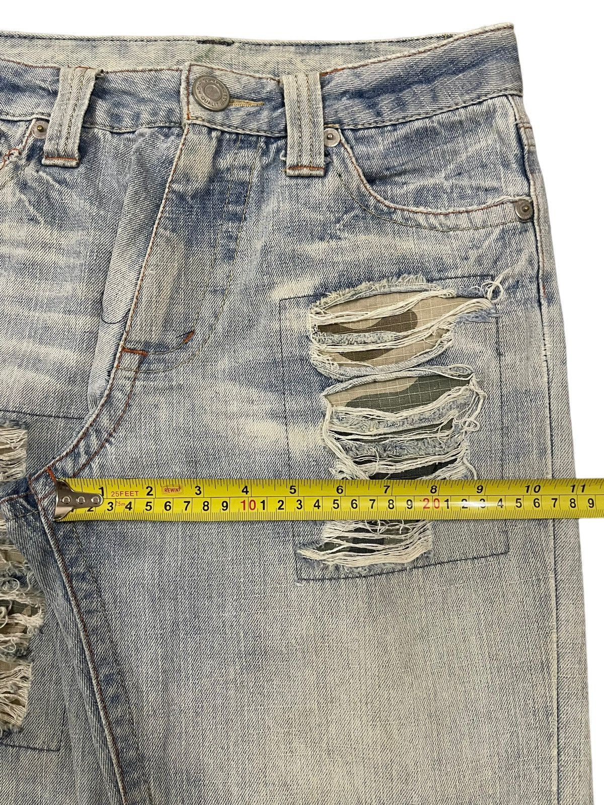 14th Addiction Vintage Japanese Brand Blue Wash Distressed Baggy Jeans Size US 31 - 12 Thumbnail
