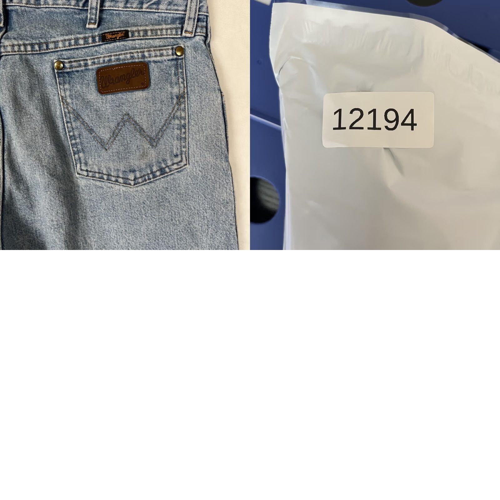 Wrangler Wrangler 47MWZ Jeans Regular 32x34 Light Blue Denim 5-Pocket Straight Cowboy Stain Vintage No Size US 32 / EU 48 - 9 Thumbnail